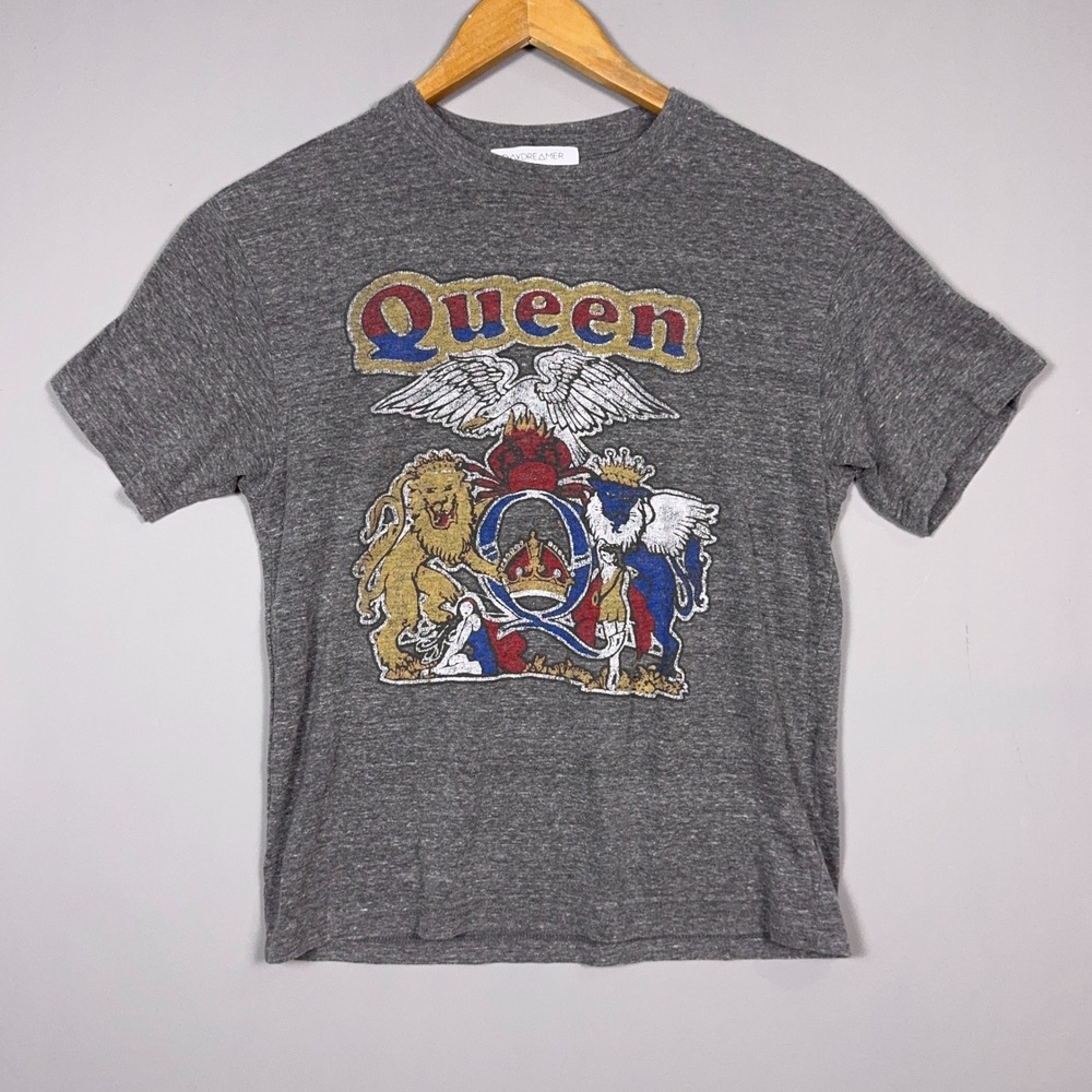Daydreamer Queen T-Shirt Womens Size XS Tri-Blend Gray Rock Band Burnedout